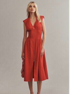 women's white midi dress Garden Breeze Cotton White Eyelet Midi Dress